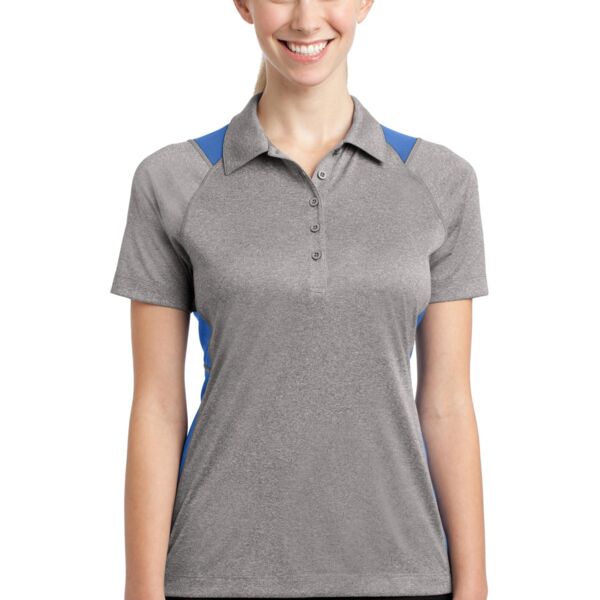Ladies Heather Colorblock Contender  Polo Thumbnail